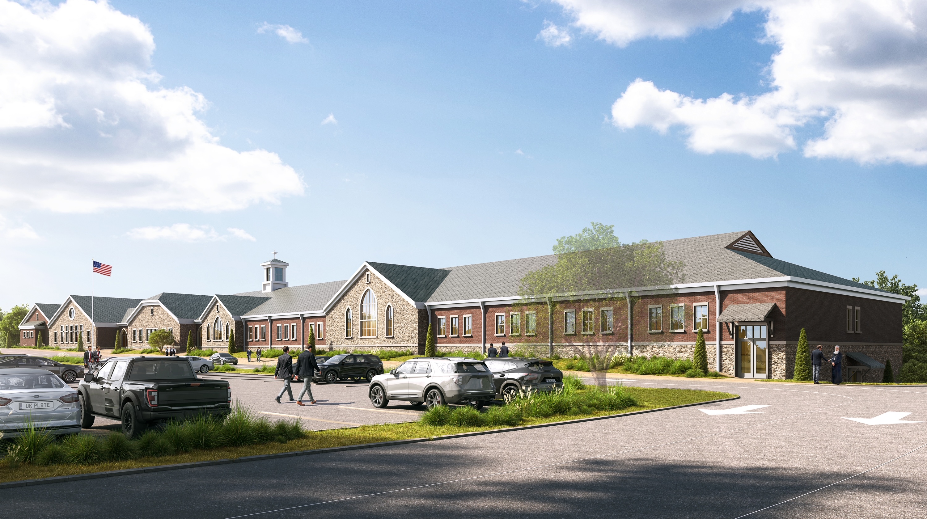 A digital rendering of the assumption academy school